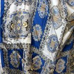 Vintage silk scarf square paisley blue cream EUC 29.5” x 30.5” Photo 5
