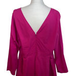 Eshakti  Dress Midi Cotton Fit & Flare Cocktail Long Sleeve Bow Dress, 2X (20W) Photo 8