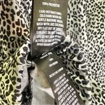Anthropologie NWT Allfenix x  Black and White Leopard Print Cropped Bomber Jacket Photo 5