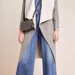 Anthropologie Amadi Camilia Gray Sueded Sherpa Duster Coat Jacket Size XS Photo 0