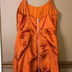 ASOS DESIGN Premium satin pleated mini dress orange US 6 Photo 2