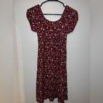 SO  Maroon Floral Mini Dress Photo 3