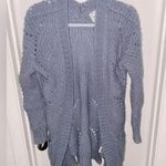 Hippie Rose  Womens Open Front Knit Cardigan light Blue Sz small Photo 0