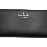 Kate Spade New York Slim Schuyler Billfold Wallet Saffiano PVC Black NWT Photo 0