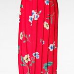 Alfred Dunner Vintage Red Floral Pleated Pull On Skirt Size 12P Photo 1