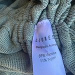 LIONESS  Military Minds Long Sleeve Bodycon Ruched Side Mini Dress Sage Green XXL Photo 9