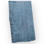 Good American  Good Legs Flare Jeans Button Fly High Rise Raw Hem NWT Photo 8