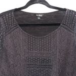 Lucky Brand Black Swiss Dot Semi-sheer Contrast Top Photo 1