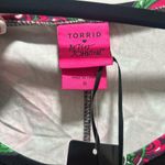 Torrid  xBetsey Johnson black cherry print stretch ponte peplum dress Size 12 New Photo 8