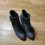 Dusty light blue Gray Ankle Booties with Zipper Detail ladies 6.5 Photo 3