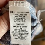 cupio  Blue Pink Floral Soft Knit Vee Neck Sweater‎ Size Large Photo 4