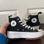 Converse Unisex Run Star Hike Black and White Canvas Platform Shoe M 7.5/W 9 Photo 1