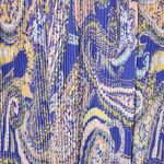 Jaclyn Smith Royal Blue Paisley Pleated Pull On Skirt Size Medium Photo 1