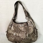 Coach  Maggie Python Madison Embossed Leather Beige Grey Snake Shoulder Bag Hobo Photo 0