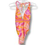 Sunshine 79 women’s size 2 multi Plunge Mio One Piece Swimsuit removable pads Pink Photo 11