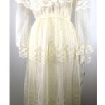 NWT VTG Cummings Victorian Lace Wedding Dress Romantic Intermission Length Photo 10