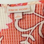 Knox Rose Flutter Sleeve Tassel Short Sleeve Blouse Large Boho Bright Floral Photo 2