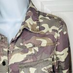 Velvet Heart Camo Button Down Shirt Bottom Ruffle Green S Photo 4