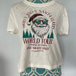 Wild Fox Santa World Tour Jamie Crop T-Shirt size Medium Snow White Photo 0