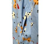 La Cera Womens M Dog Paw Print Bone Blue Flannel Nightshirt with Pockets NEW $98 Size M Photo 4