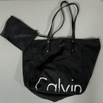 Calvin Klein Black White Logo Tote Shoulder Bag Purse Pocketbook π€π€ Photo 0