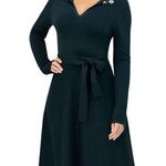 Eliza J NWT $148 Embellished Collar Long Sleeve Sweater Dress M 6 8 Photo 0