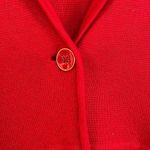 Talbots  100% merino wool red sweater blazer size small petite Photo 4