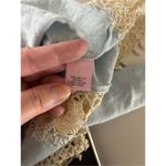 Calypso St. Barth Blue Lace Detail Cardigan Size Medium 100% Linen Photo 2