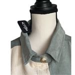 New oversized Corduroy Color Block Timing Shirt Jacket. Size M Photo 1