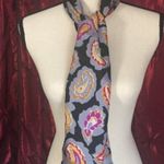 Bill Blass Vintage Womens Paisley Floral Print Silk Scarf 80s Fashion Accessory Photo 3