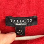 Talbots A6  XS Red Cowl Neck 3/4 Sleeve Knit Sweater‎ Blouse Top Pullover Photo 1