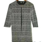 Chico's  Travelers Evening Exquisite Metallic Spark Long Fly-Away‎ Jacket … Photo 0