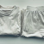 Uniqlo NWOT  cream velour set crew sweatshirt wide leg elastic waist pants L Photo 0