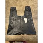 Abercrombie & Fitch Vegan Leather Leggings Size XL High Rise Zipper Ankle Black Photo 2