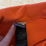 The North Face  Orange And Red Fleece‎ Pullover Quarter Zip Small S Warm Photo 1