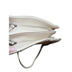 Nicole Miller Vintage White Embossed Textured Chic Chain Strap Shoulder Handbag Photo 7