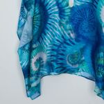 Chico's  Womens V Neck Rhinestone Shark Bite Kaftan Blouse Size L/XL Vacation Boho Photo 3