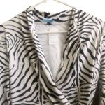 J. McLaughlin NWT  Zebra Panama Catalina Cloth Faux Wrap Dress Y2 Photo 1