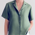 Lands' End  women’s silk olive branch top size 14 Photo 0