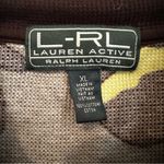 Ralph Lauren Lauren Active Thermal Pullover Camo 3/4 Zip Jacket Women's XL Brown Photo 2