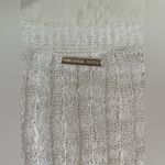 Michael Kors Michael  Cream Ribbed-Panel Shawl Collar Cardigan, Pockets; size XL Photo 4