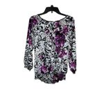 WHBM Women's Top Satin Floral V Photo 6