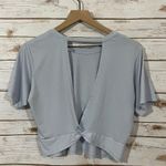 Fabletics Twist Back Short Sleeve Top - Blue - Small Photo 15