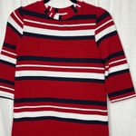 ZARA Trafaluc Red Blue White Striped Short Sleeve Mini Dress Size Small Casual Photo 1