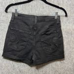 Wallflower Sassy High‎ Rise Denim Shorts Black Wash Cuffed Hem Juniors Size 5 Photo 1