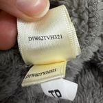 Dylan  Charcoal Plush Pullover with Striped Cuffs and Hems Photo 6