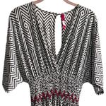 Cristinalove  Maxi Dress Wrap Style XL Zigzag Geometric Pattern Stretch Photo 6