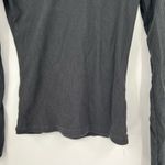 Madewell black place scoop neck plain solid black long sleeve top rib size small Photo 2