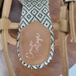 Crown Vintage Womens Alina Sandals 10 Black White Diamond Print Espadrille Wedge Photo 8