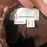 Anthropologie By Floral Faux Leather Lace Shorts in Cocoa Plum - Size 4 Photo 3